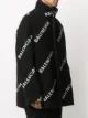Balenciaga all-over logo cropped coat