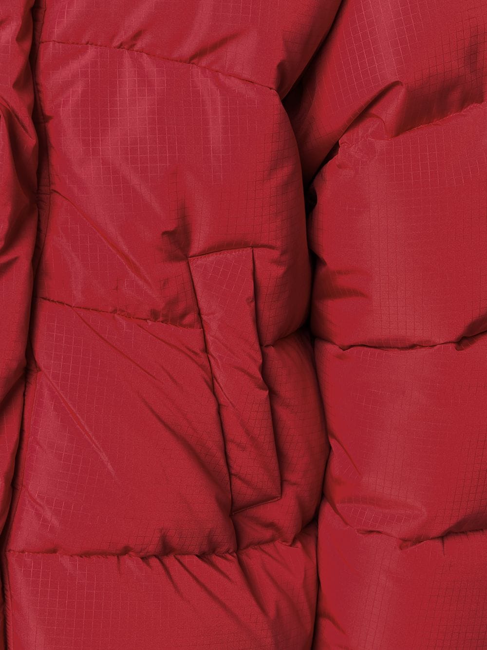 Shop Balenciaga Short Padded Parka Coat In Red