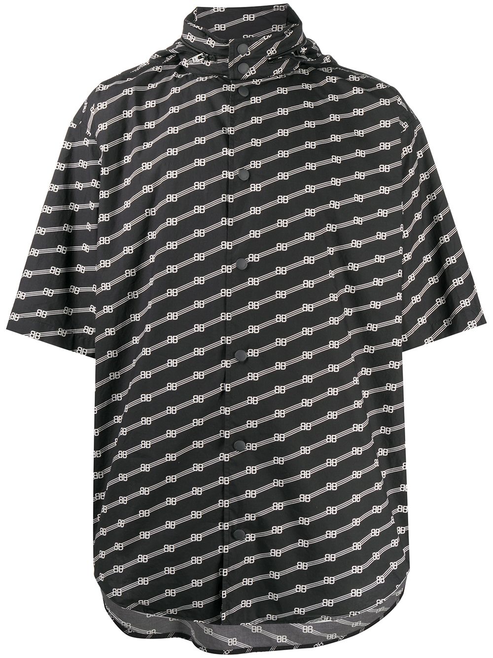 фото Balenciaga рубашка с капюшоном и логотипом
