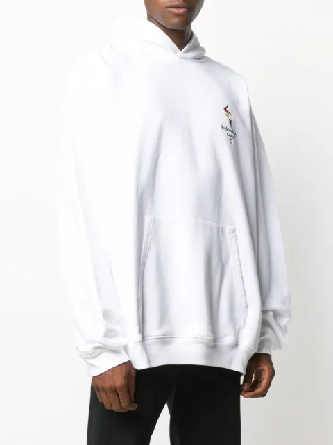 Balenciaga paris hoodie white Clearance