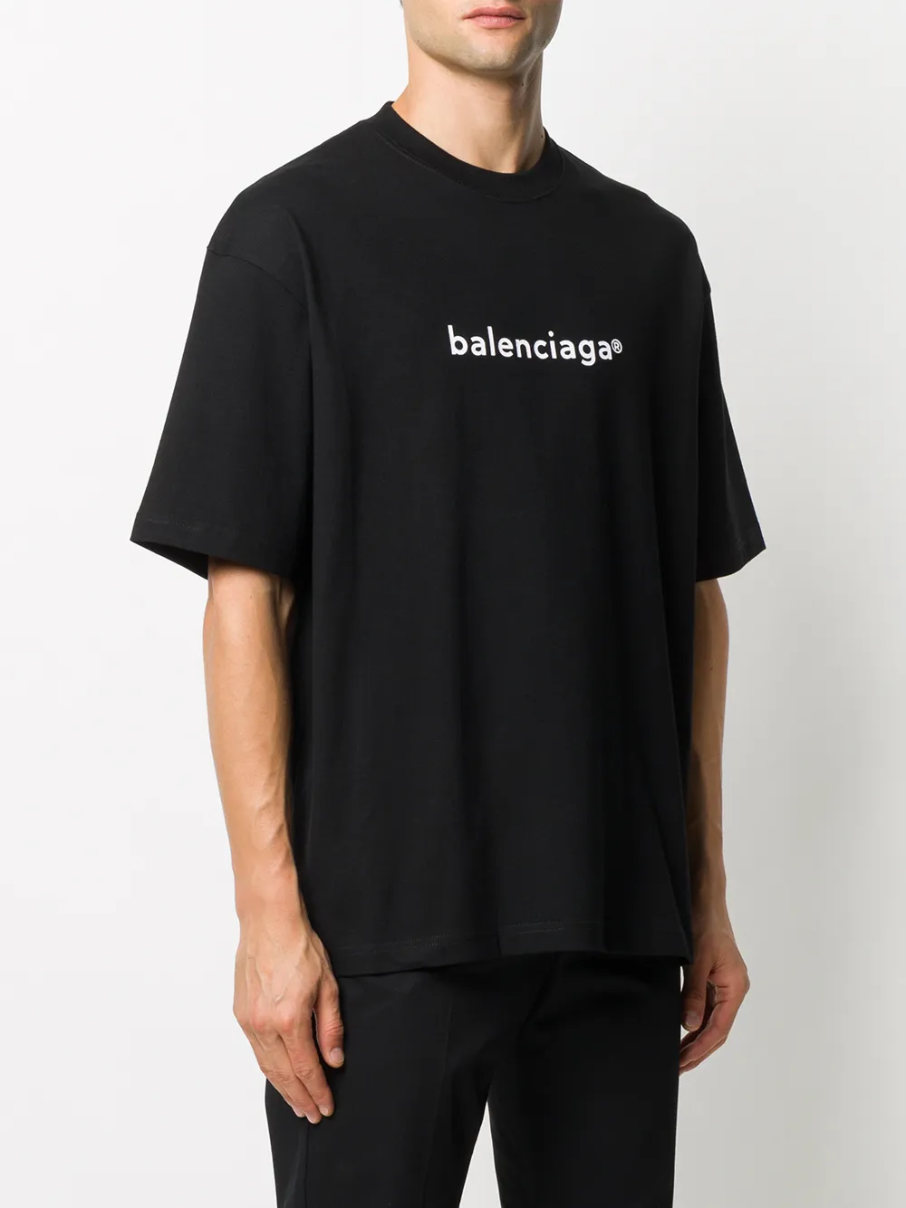 BALENCIAGA MENS T- SHIRT, BLACK, SIZE M