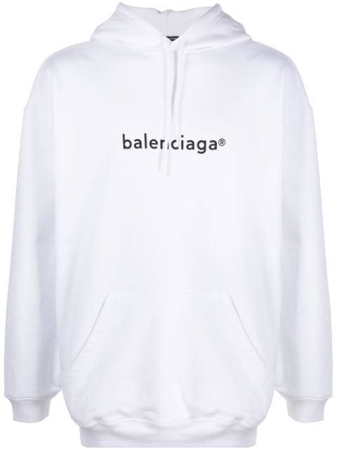 Balenciaga هودي بتصميم مريح وطبعة شعار