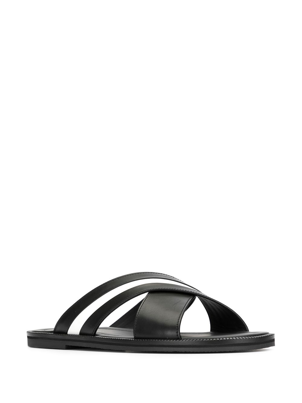 Bally Slippers met logostreep - Zwart