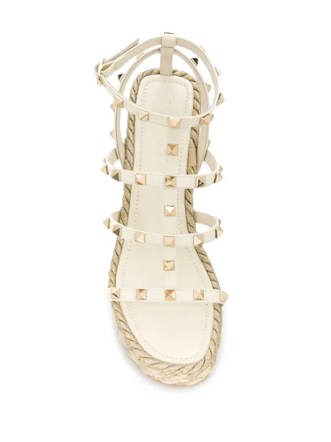 valentino garavani rockstud rope sandals