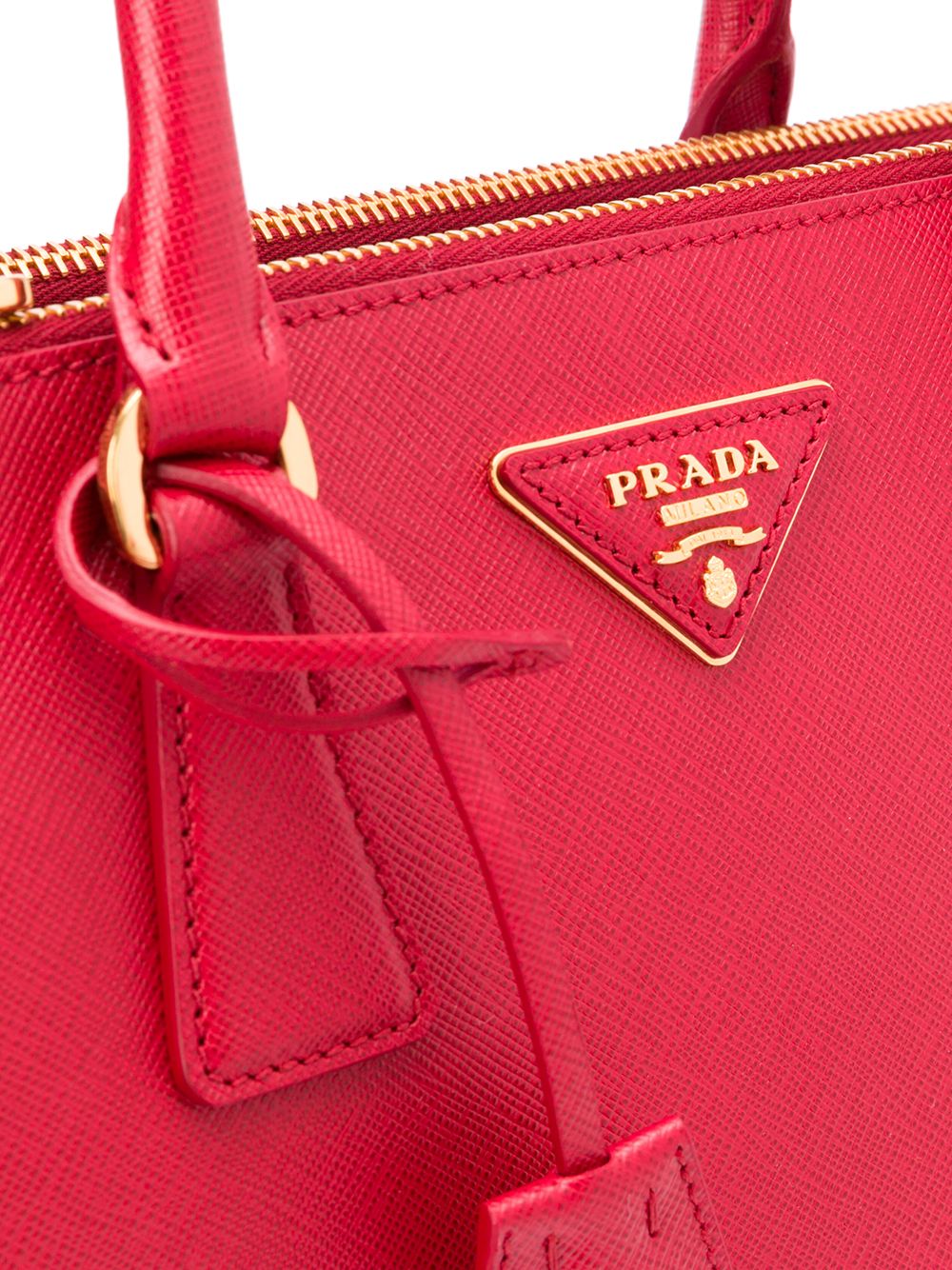 фото Prada сумка-тоут galleria из сафьяновой кожи