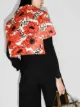 Gucci floral-print cropped bowling shirt