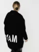 MM6 Maison Margiela oversized logo-print cocoon coat