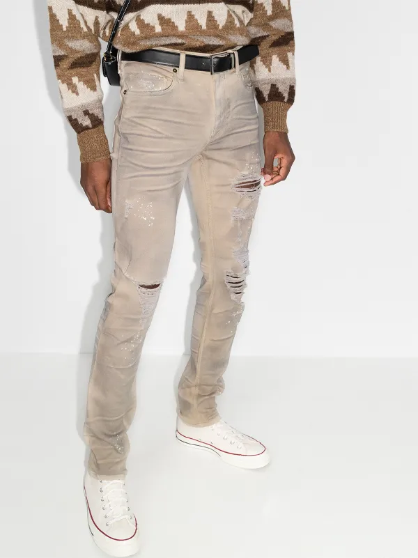 PAIGE Lennox distressed slim-fit jeans 