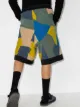 By Walid Silas patchwork knee-length shorts