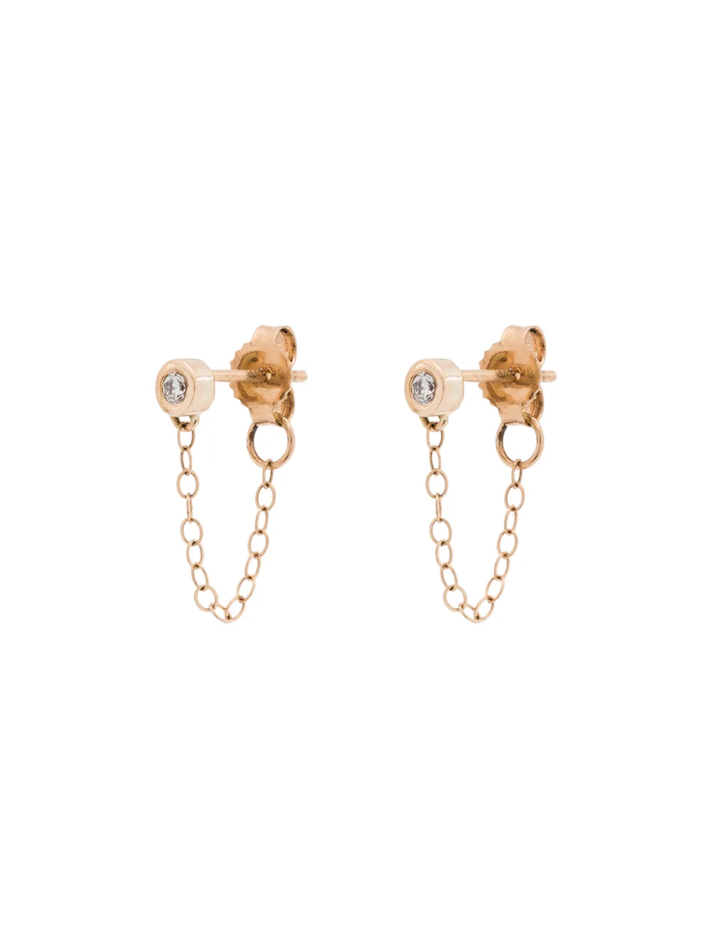 boucles d'oreilles pendantes serties de diamants