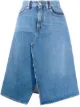 Image 1 of MM6 Maison Margiela A-line denim midi skirt
