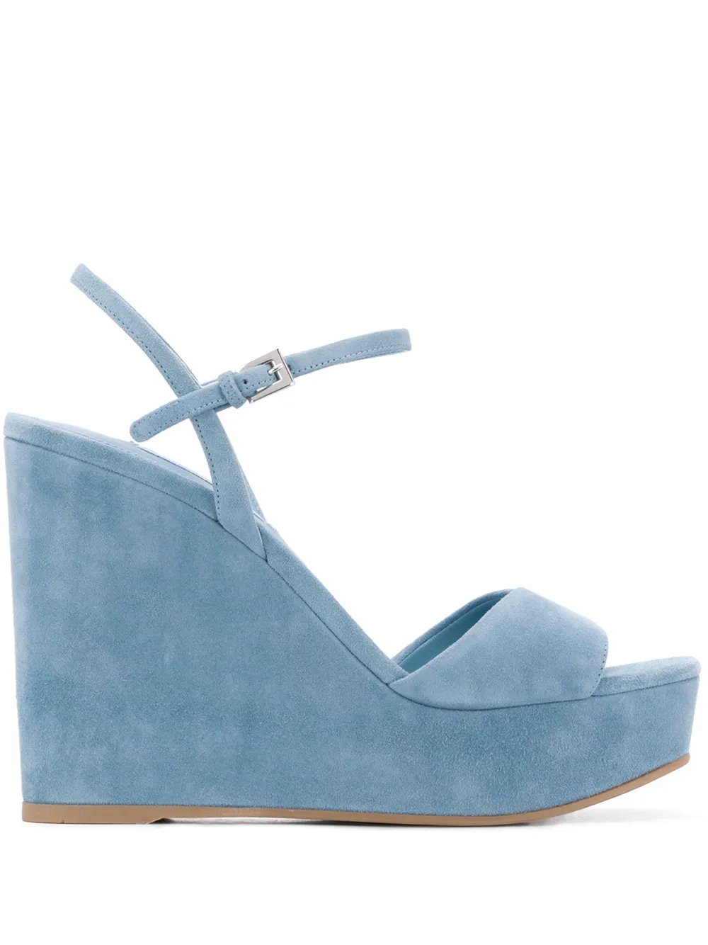 Prada Sandalen met sleehak Blauw - Schoenen.nl