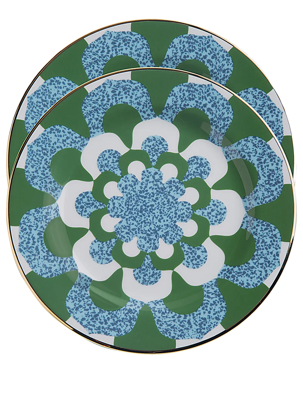 

La DoubleJ Mosaico dessert plates (set of 2) - Green