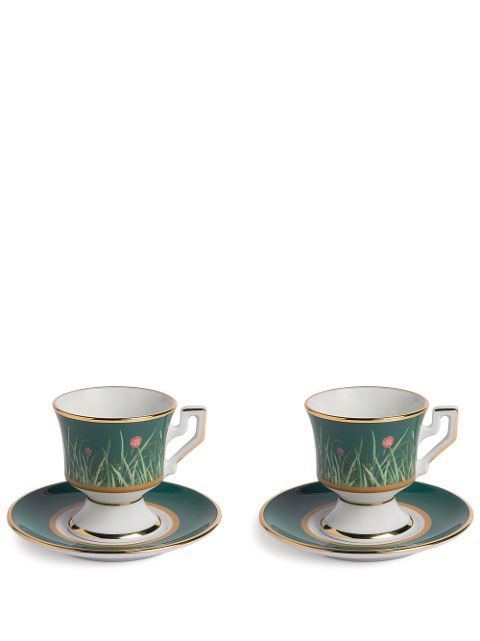 La DoubleJ espresso cup-and-saucer porcelain set