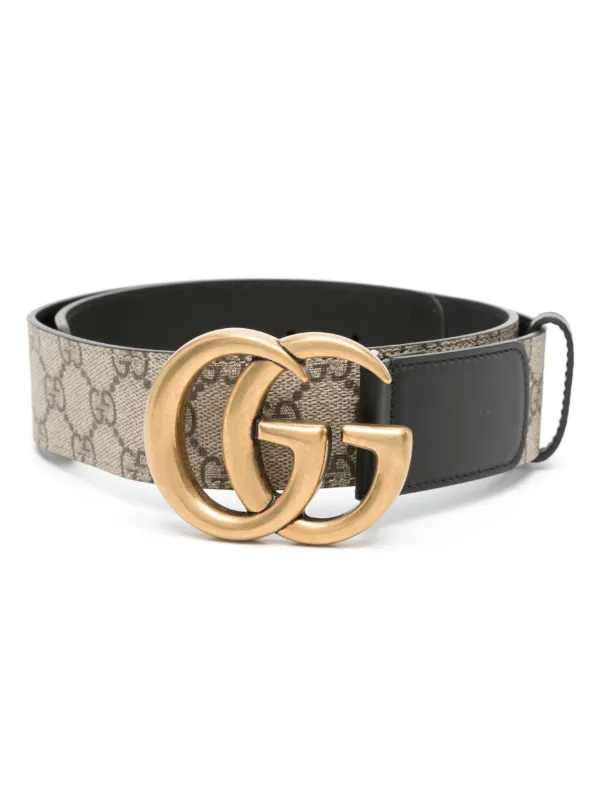 Gucci supreme belt gold buckle store