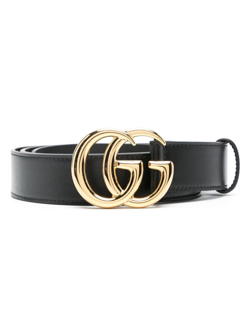 Gucci Gg Marmont Leather Belt In Black