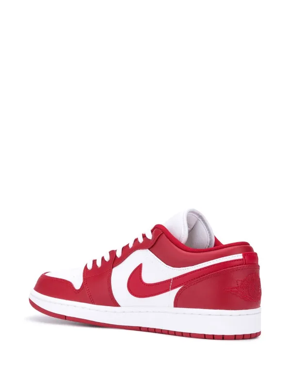 All red store low top jordans