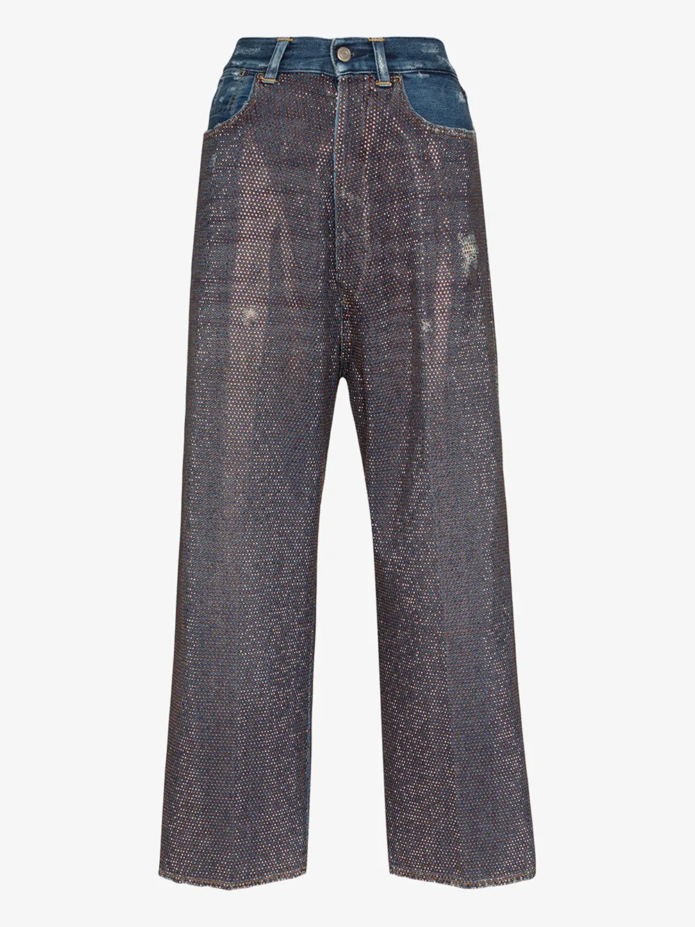 GOLDEN GOOSE BREEZY RHINESTONE EMBELLISHED JEANS