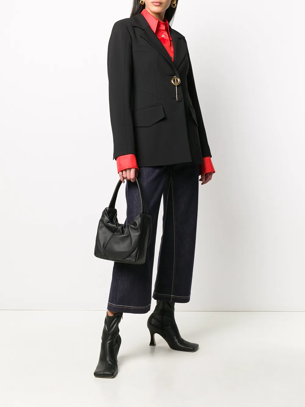  Ellery Blazer Mit Brosche   Schwarz 
