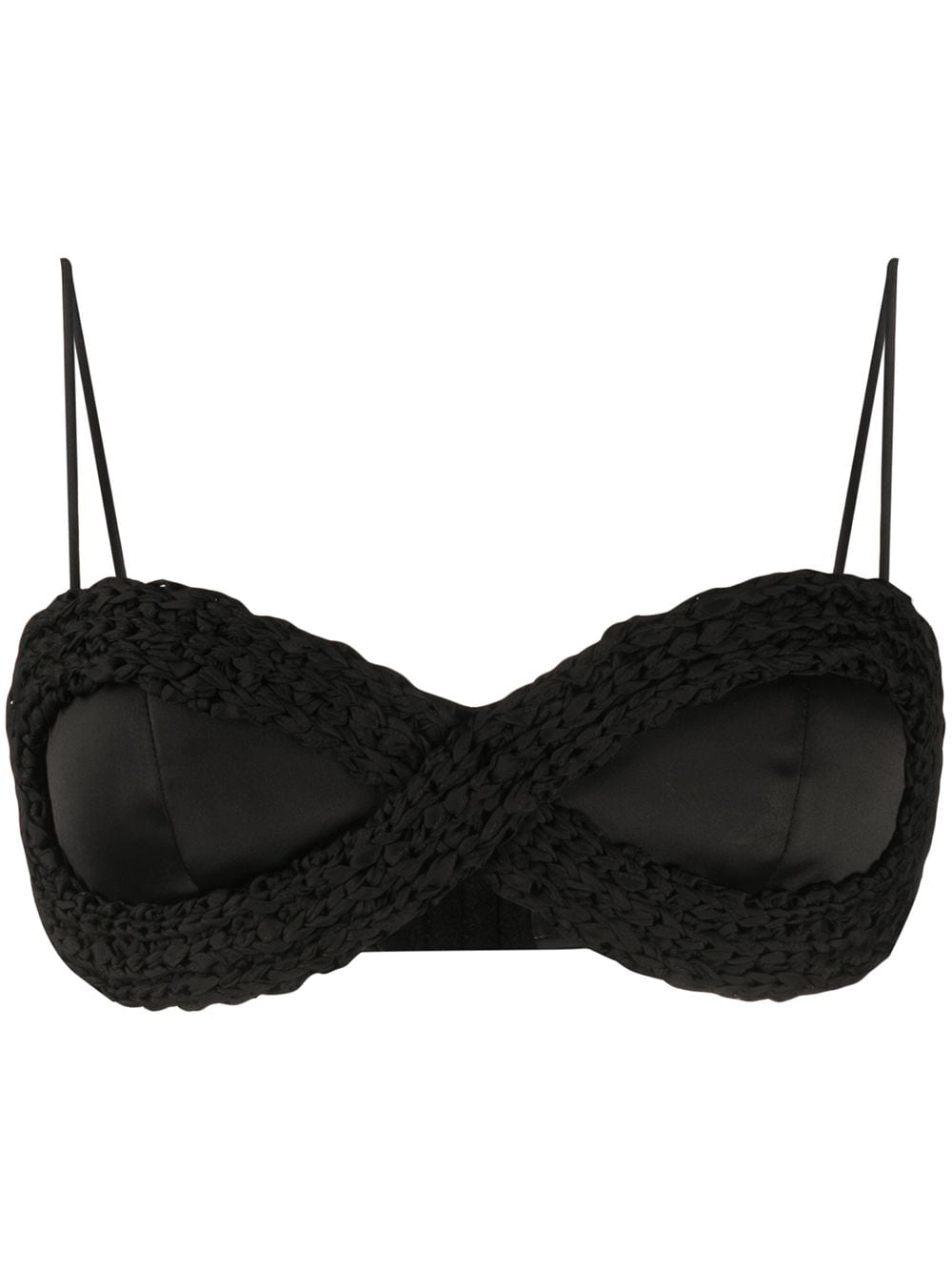 Bevza braided detail bra – Black