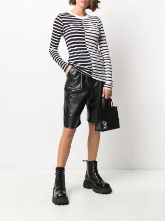 long-sleeved striped T-shirt展示图