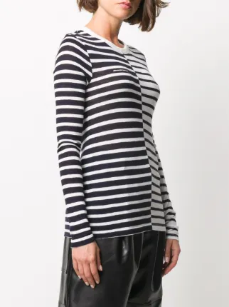 long-sleeved striped T-shirt展示图