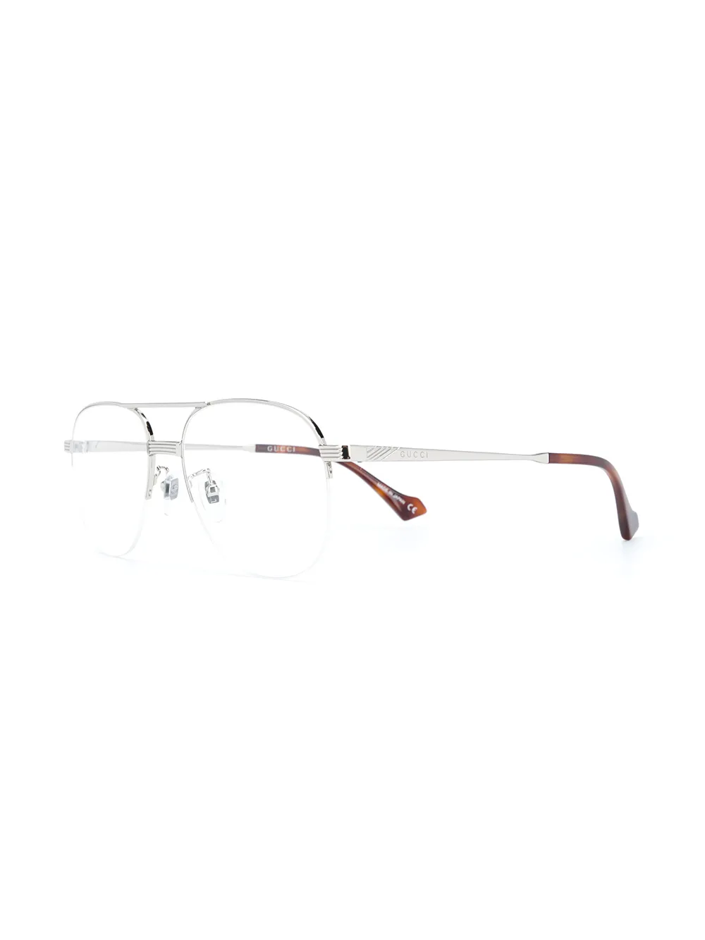 Gucci Eyewear Bril met piloten montuur Zilver