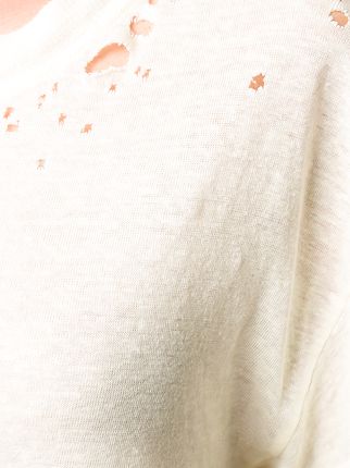 Woka distressed cropped T-shirt展示图