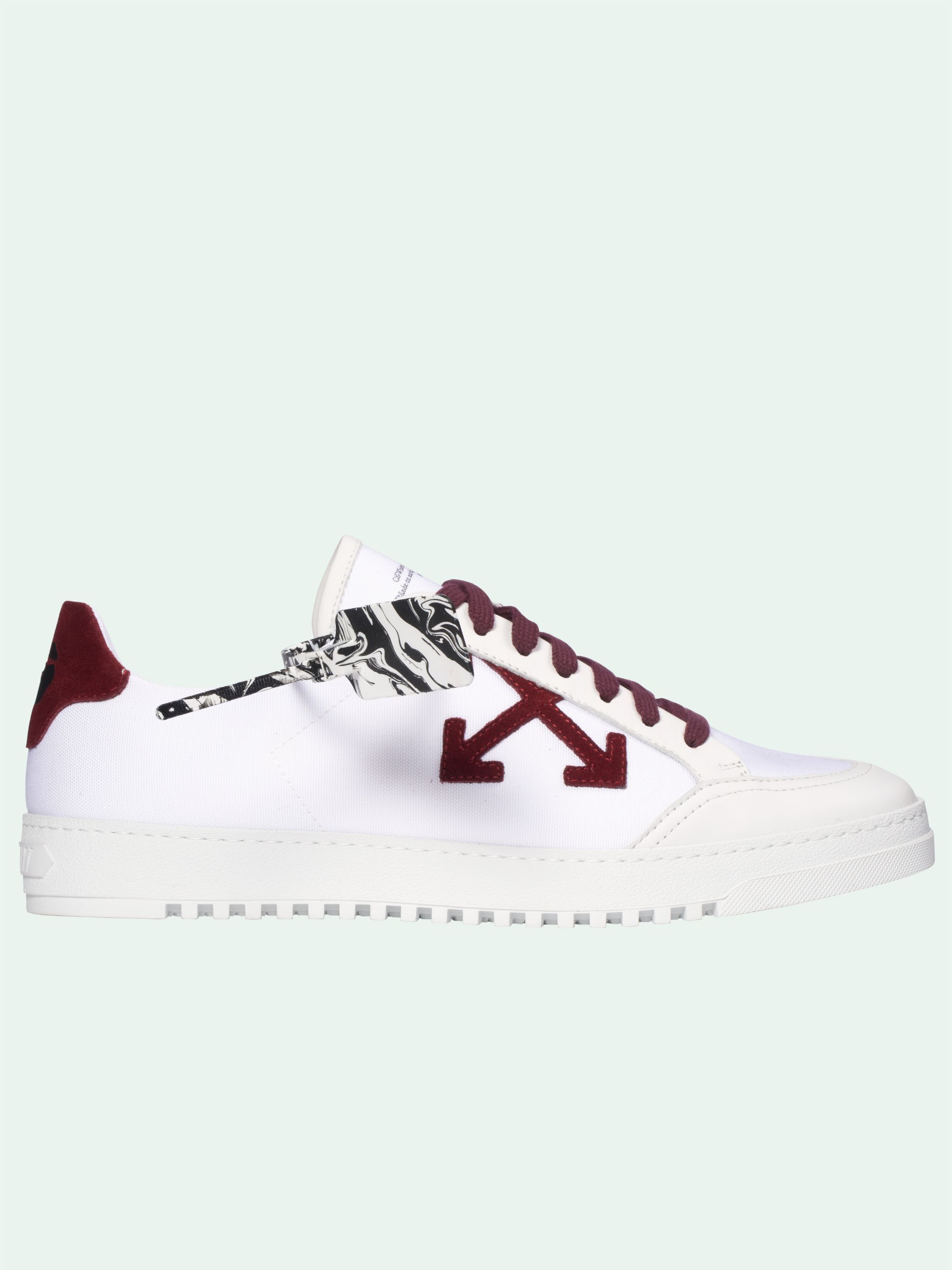 off white burgundy sneakers