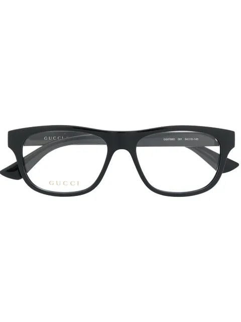 Gucci Eyewear logo plaque rectangular-frame glasses