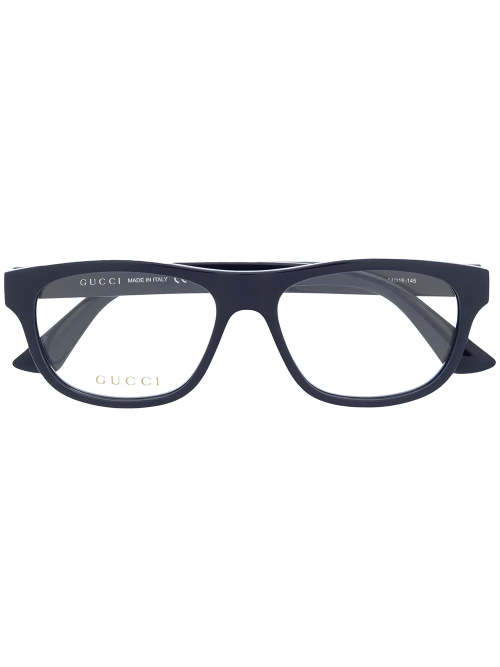 

Gucci Eyewear lentes rectangulares con placa del logo - Azul