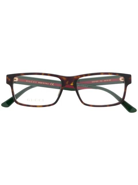 Gucci Eyewear Web detail rectangular-frame glasses