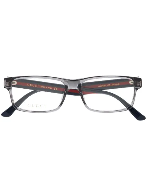 Gucci Eyewear Web detail rectangular-frame glasses