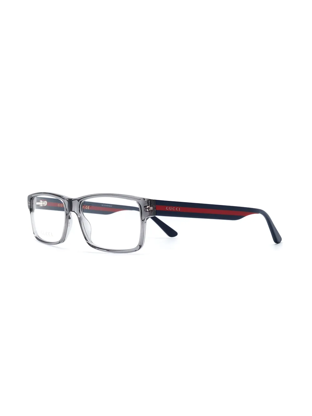 фото Gucci eyewear очки в прямоугольной оправе с отделкой web