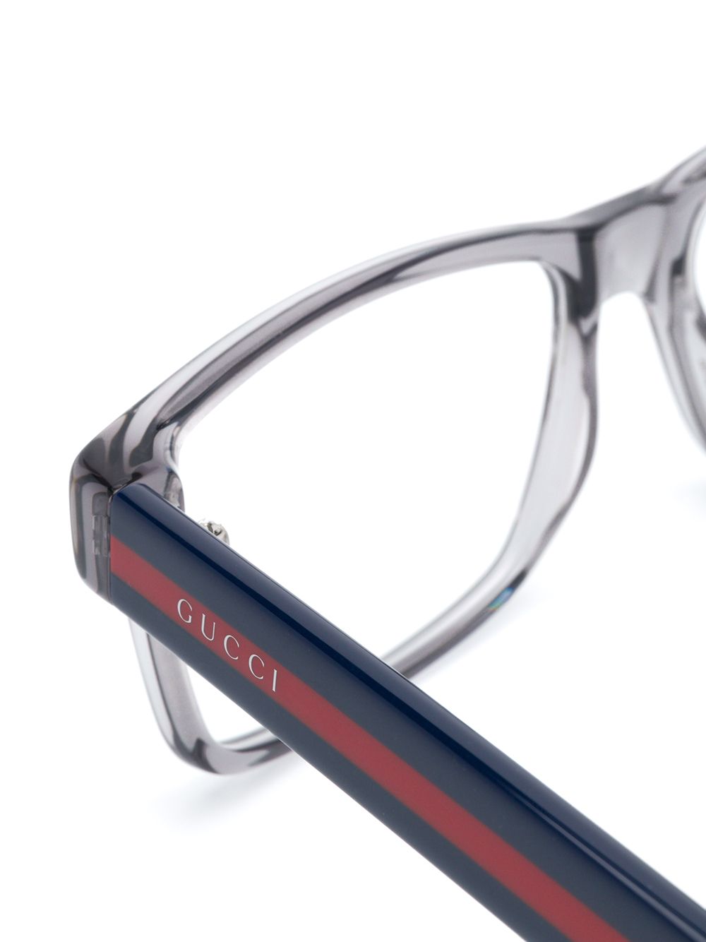 фото Gucci eyewear очки в прямоугольной оправе с отделкой web