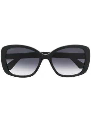 Gucci Eyewear インターロッキングG サングラス | ブラック | FARFETCH JP