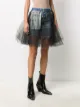 UNRAVEL PROJECT tulle-overlay skirt
