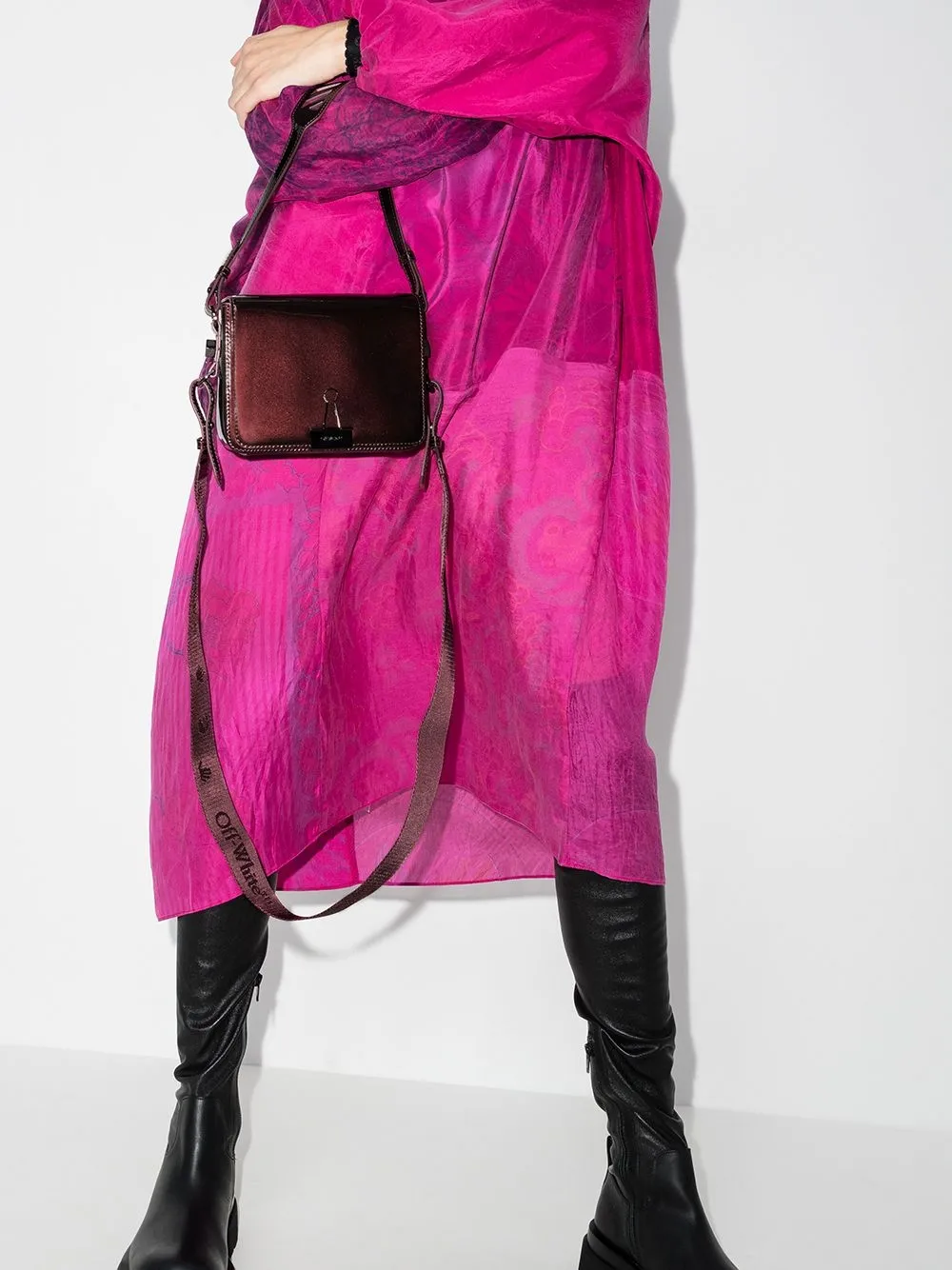 OffWhite Binder Clip patentleather Shoulder Bag Farfetch