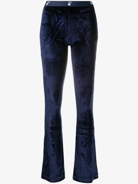 Off-White velour flared trousers