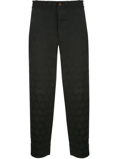 Comme des Garçons Homme Plus pantalones con estampado de lunares