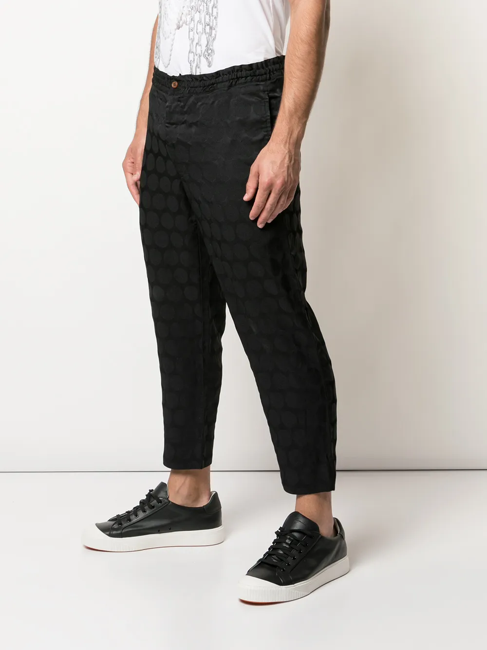  Comme Des Garçons Homme Plus Gepunktete Hose   Schwarz 