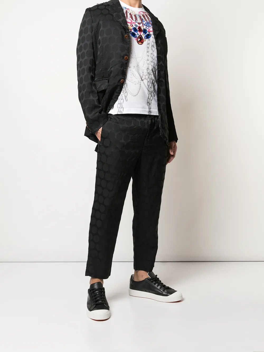 Comme Des Garçons Homme Plus Gepunktete Hose   Schwarz 