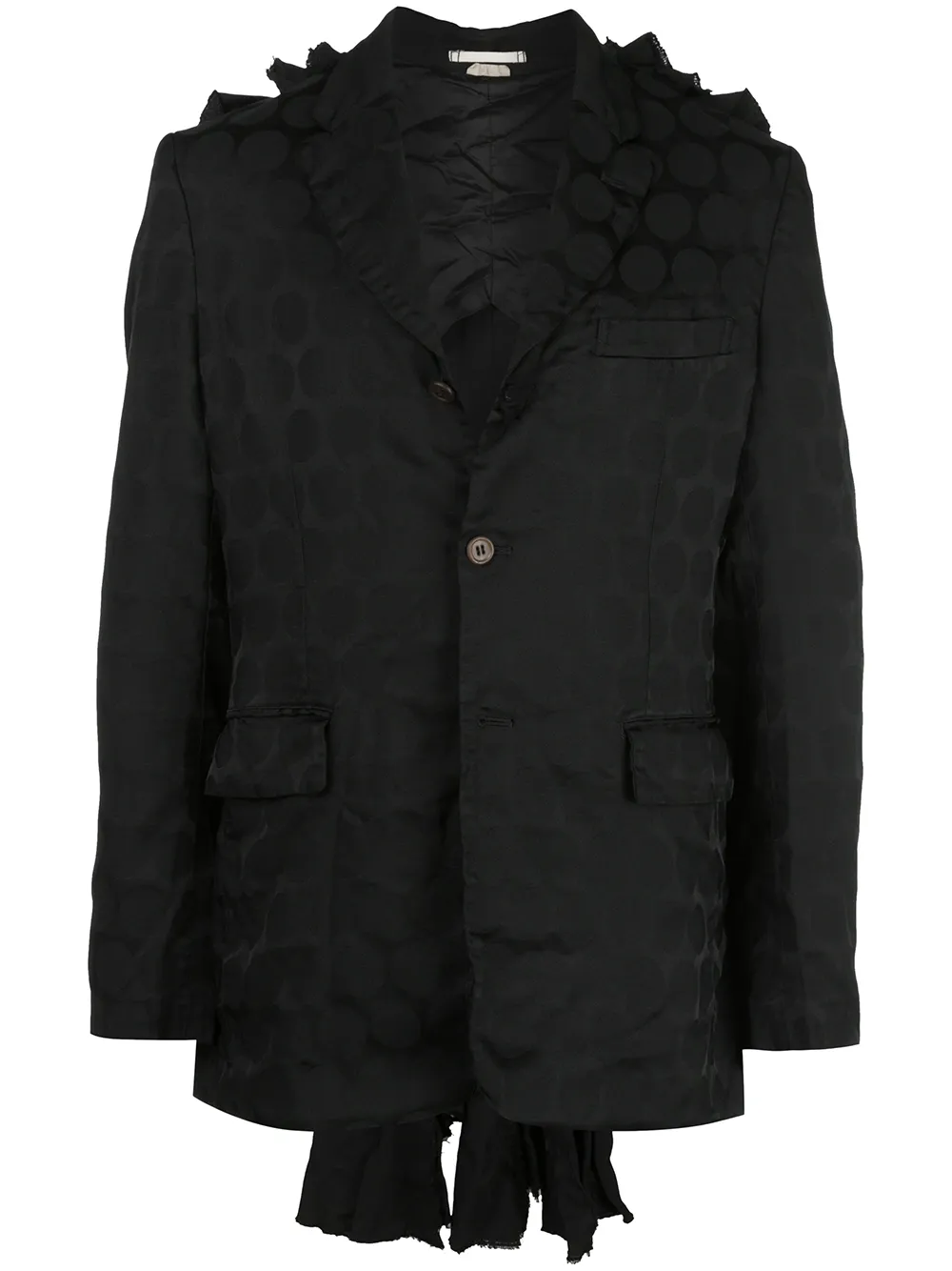 Comme des Garçons Homme Plus ruffle-detail blazer | Black | Image 1