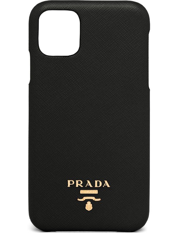 Prada black logo-plaque iPhone 11 case 
