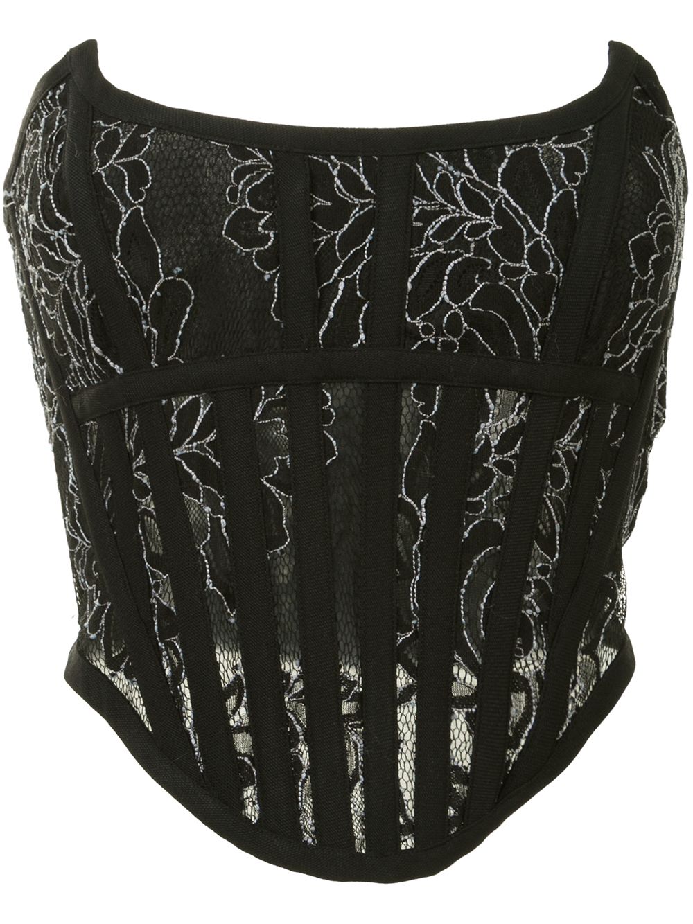 

Kiki de Montparnasse corset con encaje floral - Negro