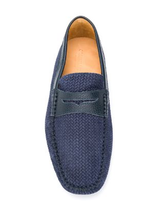 textured almond-toe loafers展示图