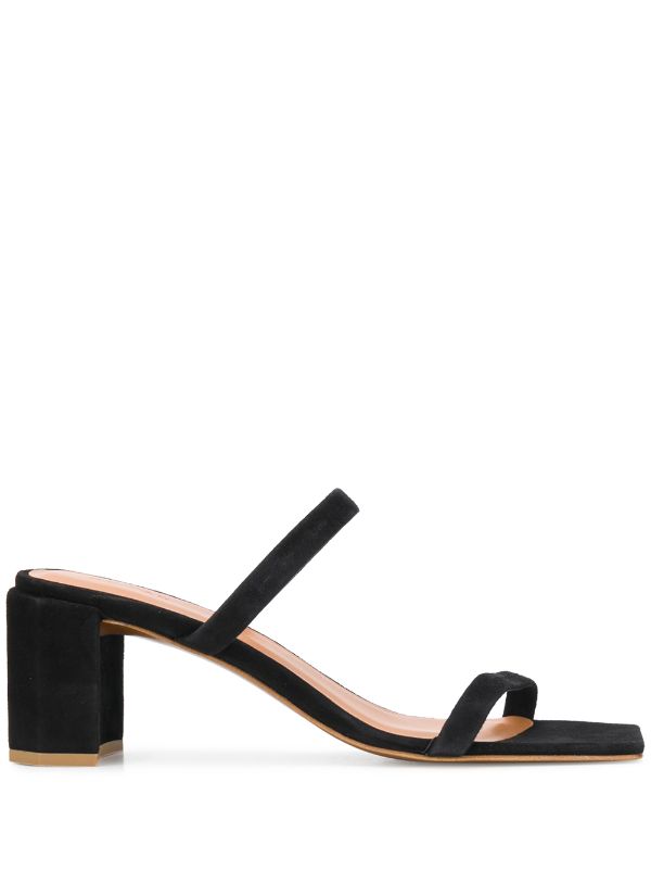 square heel mules