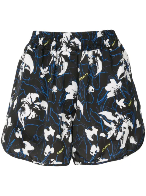 Marcelo Burlon County of Milan floral print short shorts