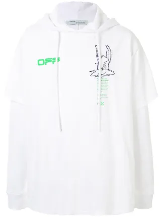 white long sleeve shirt with hood