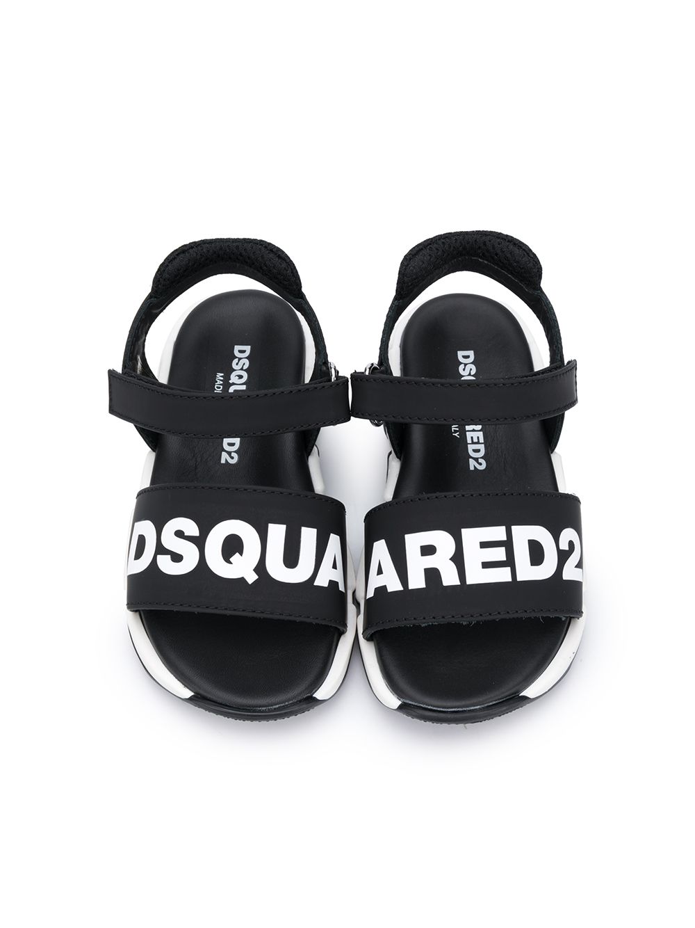 фото Dsquared2 kids сандалии на липучках с логотипом